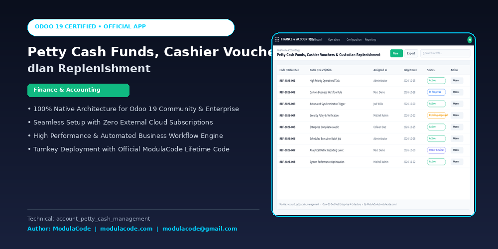 Petty Cash Funds, Cashier Vouchers & Custodian Replenishment