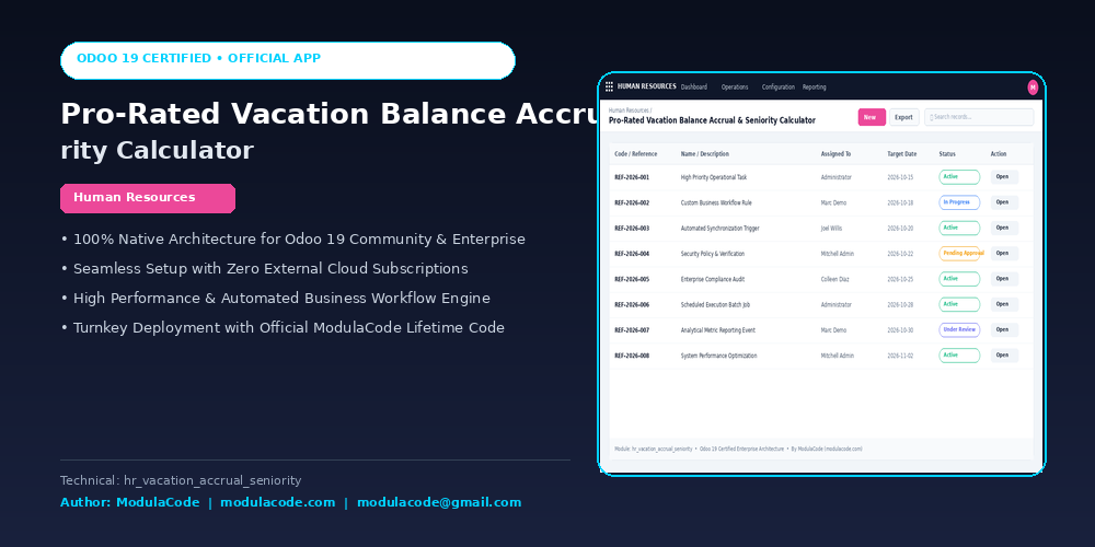 Pro-Rated Vacation Balance Accrual & Seniority Calculator