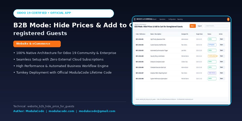 B2B Mode: Hide Prices & Add to Cart for Unregistered Guests