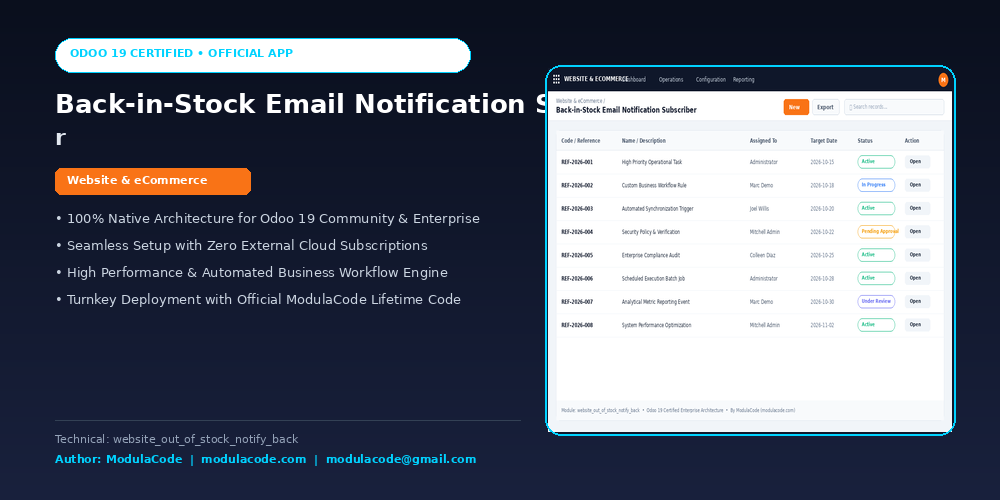 Back-in-Stock Email Notification Subscriber