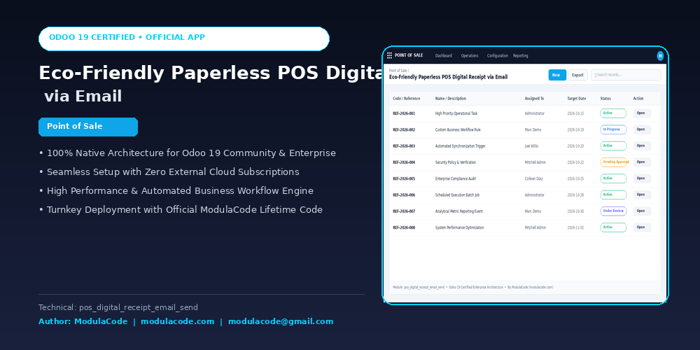 Eco-Friendly Paperless POS Digital Receipt via Email