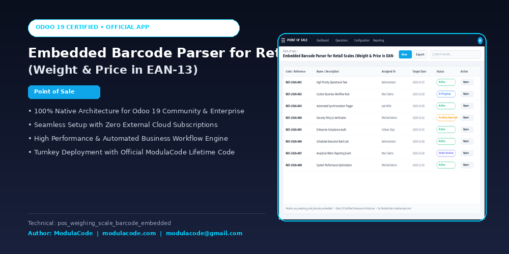 Embedded Barcode Parser for Retail Scales (Weight & Price in EAN-13)