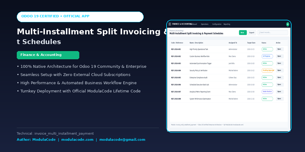 Multi-Installment Split Invoicing & Payment Schedules